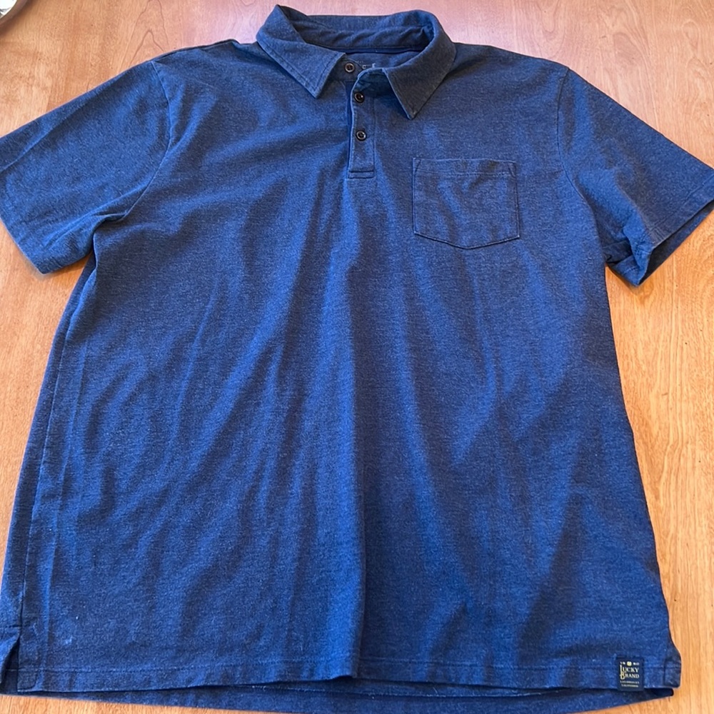 Mens Navy Polo Lucky Brand